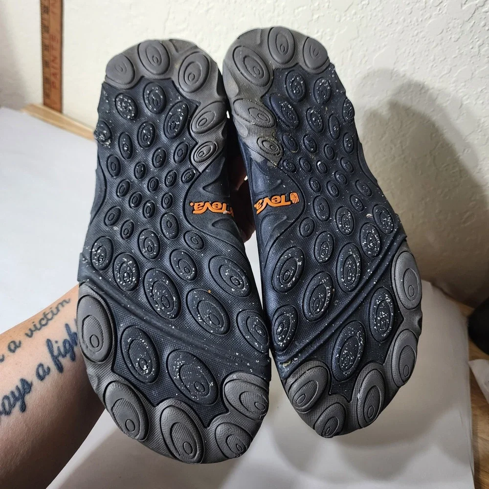 Teva Hurricane Sport Sandals Mens 12 Black Grey Geometric Straps 6601 F10099G